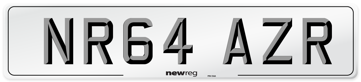 NR64 AZR Number Plate from New Reg